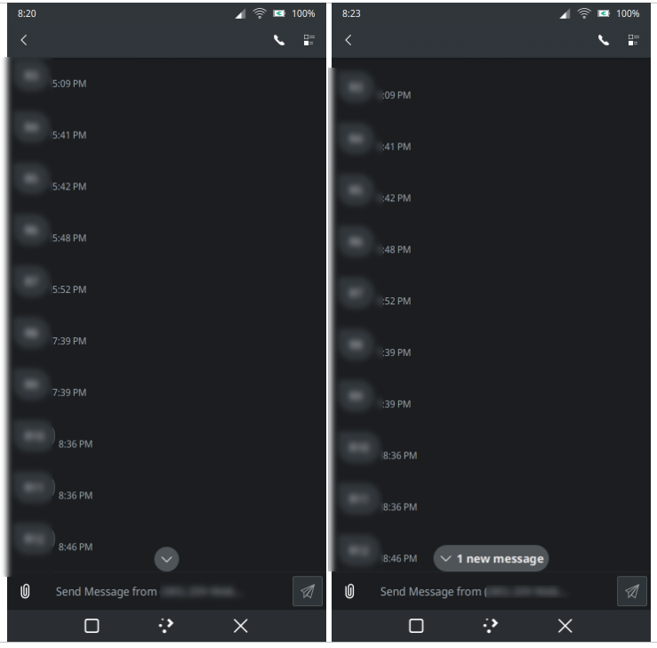 Spacebar new scroll down button